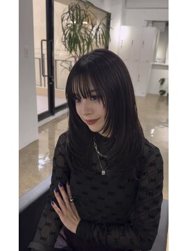 ミヨン 京都烏丸店(miyon) 【miyon】韓国レイヤーカット×暗髪カラー×髪質改善