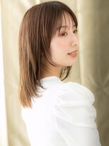 カバーヘア ブリス 川口(COVER HAIR bliss)&nbsp;ヘーゼルブラウン小顔ミディアムレイヤースタイルY川口30代40代