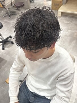 ムード カナザワ(mood kanazawa) 波巻きパーマ/刈り上げマッシュ