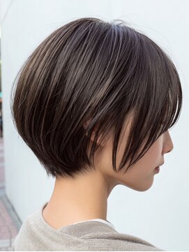 アース 天満橋店(HAIR & MAKE EARTH) 20代30代◎前髪なし大人かっこいいショートボブ冬カラー