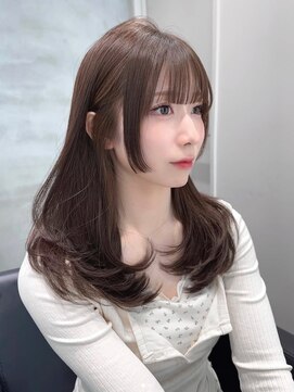 エル バイ アンキシム(elu by AHNKISM) 韓国風レイヤーカット似合わせ顔まわりくびれ心斎橋