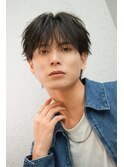 シースルーフェザーショート ラウンドマッシュ 鹿児島メンズ