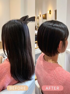 アビエブラン 若江岩田(abije blanc) まとまる美シルエットショートボブ【若江岩田】