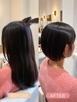 アビエブラン 若江岩田(abije blanc) まとまる美シルエットショートボブ【若江岩田】