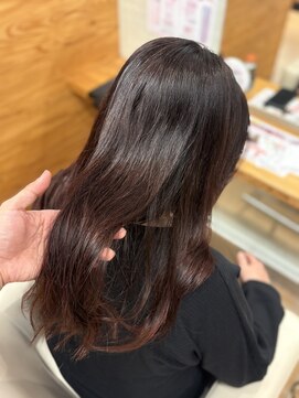 ファースト 長町店(first) 30代40代/光を纏う美髪/上質な艶ブラウン/品よく映える髪色