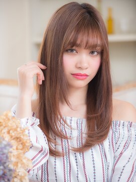 オーブ ヘアー ビーヴ 調布店(AUBE HAIR beve) シースルーバング×ストレート