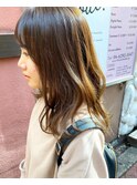ナチュラルブラウン_ココアブラウン,フリンジウェーブ