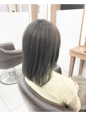 ブリーチなし暗めだけど透明感あるアッシュグレー
