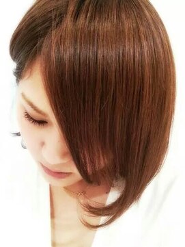 ポンテ 那珂川店(ponte) 【アキ☆アシンメトリーデザイン☆ミディアムレイヤースタイル】