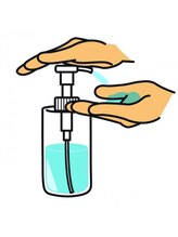 受付、セット面、椅子など設備の消毒（エタノール・次亜塩素酸）◎