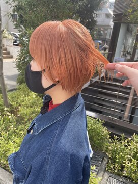 ミィ 表参道(mee.) 【mee.】ヤジマ　ハイトーン　オレンジベージュ　ケアブリーチ