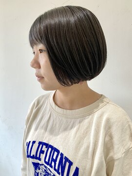 【FOLK】透明感ブルーグレイ☆似合わせ切りっぱなし内巻きボブ♪