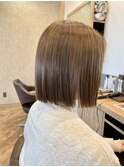 切りっぱなしボブ/チョコレートカラー/20代/30代/40代/50代