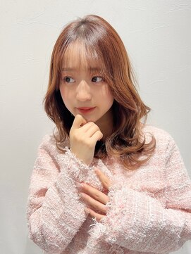 ロンド ストラーダ 心斎橋(Lond strada) 韓国前髪顔周りロング×デザインカラー[心斎橋/髪質改善]