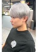 ～メンズシルバーカラーラウンドマッシュ～【Ria 大阪 梅田】