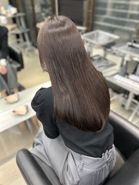 ペレ 栄店(PELE) デザインカラー/レイヤーカット/ウェットヘア/オリーブベージュ