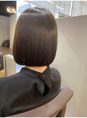 ぱつっと　地毛風ストレート　縮毛ボブ　まとまる　フレンチボブ