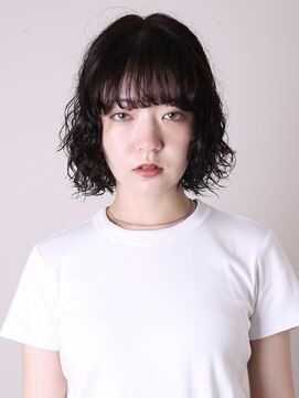 ヨファ ヘアー 芦屋店(YOFA hair) 似合わせカットイメチェン前髪こなれミディウェーブパーマ1001