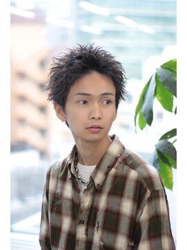 ブラック 渋谷 2nd(BLUCK) スパイキーショートパーマツイストスパイラルパーマツーブロック