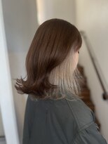 エッジ 下北沢(edge.)&nbsp;インナーカラーホワイトベージュ　メルティカラー　edge.下北沢