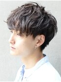 梅田シャドウパーマニュアンスパーママッシュ緩めセンターパート