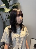 ★ブリーチなしアプリコットオレンジボルドーワインレッドピンク