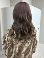 イロウ 天神大名店(IROW) ココアベージュ 波巻きヘア 透明感カラー 艶髪 美髪