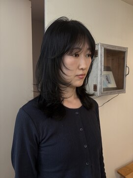 エクテ(ecouter) グレージュ*ミディアムレイヤー