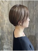 大人女性に人気/ハイライト/ショートボブ