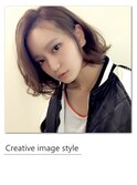 【Creative image styel】立ち上げ前髪ボブのルーズ巻き