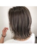 極細でいれたコントラストのある外国人風ハイライト