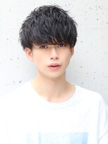 ネイビー(NAVY)&nbsp;シャープな毛束のスラッシュマッシュ