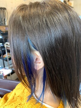 ヘアサロン シロップ(Hair Salon Syrup) [Syrup・山谷慎太郎] 「インナーカラー☆オーシャンブルー」