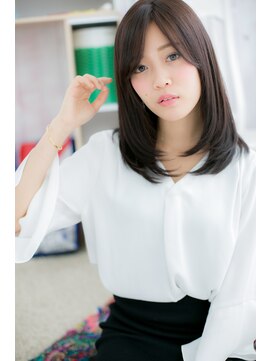 ヘアアンドビューティー ミック(Hair & Beauty miq) 大人かわいい★黒髪アッシュワンカールセミディc1