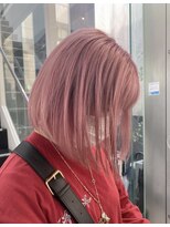シェリ ヘアデザイン(CHERIE hair design)&nbsp;ホワイトピンク　× ボブ