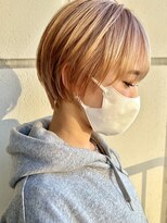 ヘアモード カクテル&nbsp;ショートヘア×パールオレンジ【JUN】