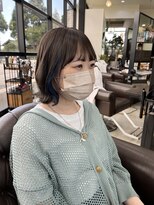 アールトゥーヘアー(art To Hair)&nbsp;インナーカラー／青/ボブ