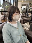 インナーカラー/青/ボブ