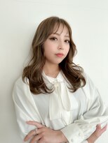 10,20代☆シースルーバング/ミルクティーベージュ/ブリーチ無し