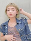 外ハネボブ 切りっぱなしボブ オン眉 ミニボブ【Riku】