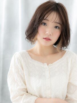 ドクターズ サロン ラブ(Dr's Salon LAB) 透け感オンブレカラーくせ毛風ゆるふわボブg古河10代20代30代