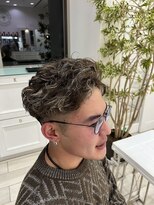 タブー 岐阜店(TABOO)&nbsp;七三リバースパーマ　ハイライトカラー