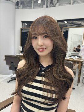 ハピネス 梅田茶屋町店(HAPPINESS) 韓国ヘア/レイヤーロング/髪質改善/ブリーチなし/ベージュ
