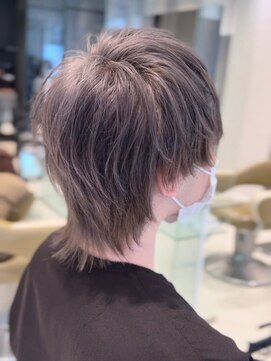 ハーツ 船橋(HEARTS) メンズ_レイヤーカット/ウルフカット×アッシュカラー[船橋]