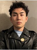 メンズショートピンパーマスパイキーショートメンズパーマ