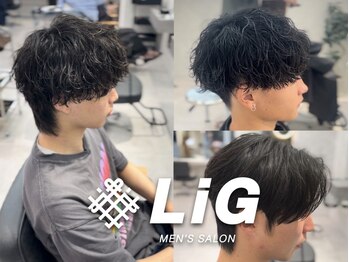 リグ(LiG)の写真/【江坂駅徒歩2分】徹底的に作り込まれたデザイン！あらゆる髪質も自由自在◎パーマstyleでモテ髪に！