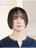 前上がりボブ×顔まわりレイヤー