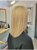 ダブルカラー+ホワイトブロンド　20代30代40代