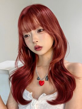 ロンドエニカ 大宮(Lond enika) 大人ガーリー/ミディアムレイヤーカット/チェリーレット/大宮