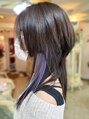 アルファ アトリエ エム フラワー(ALUFA atelier.M/Flower) さりげなくお洒落なブルーのインナーカラー☆